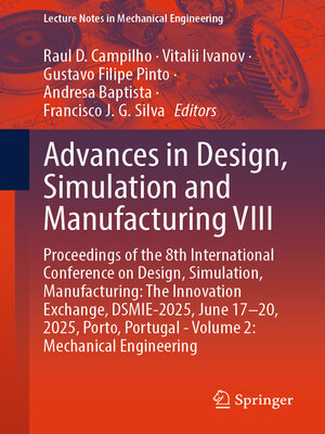 cover image of Advances in Design, Simulation and Manufacturing VIII